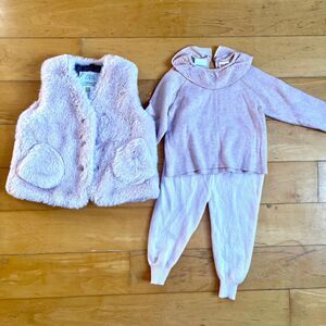 Pink Zara & Maison Me Baby Girl Bundle | 6-9M | Cashmere‎ & Faux Fur